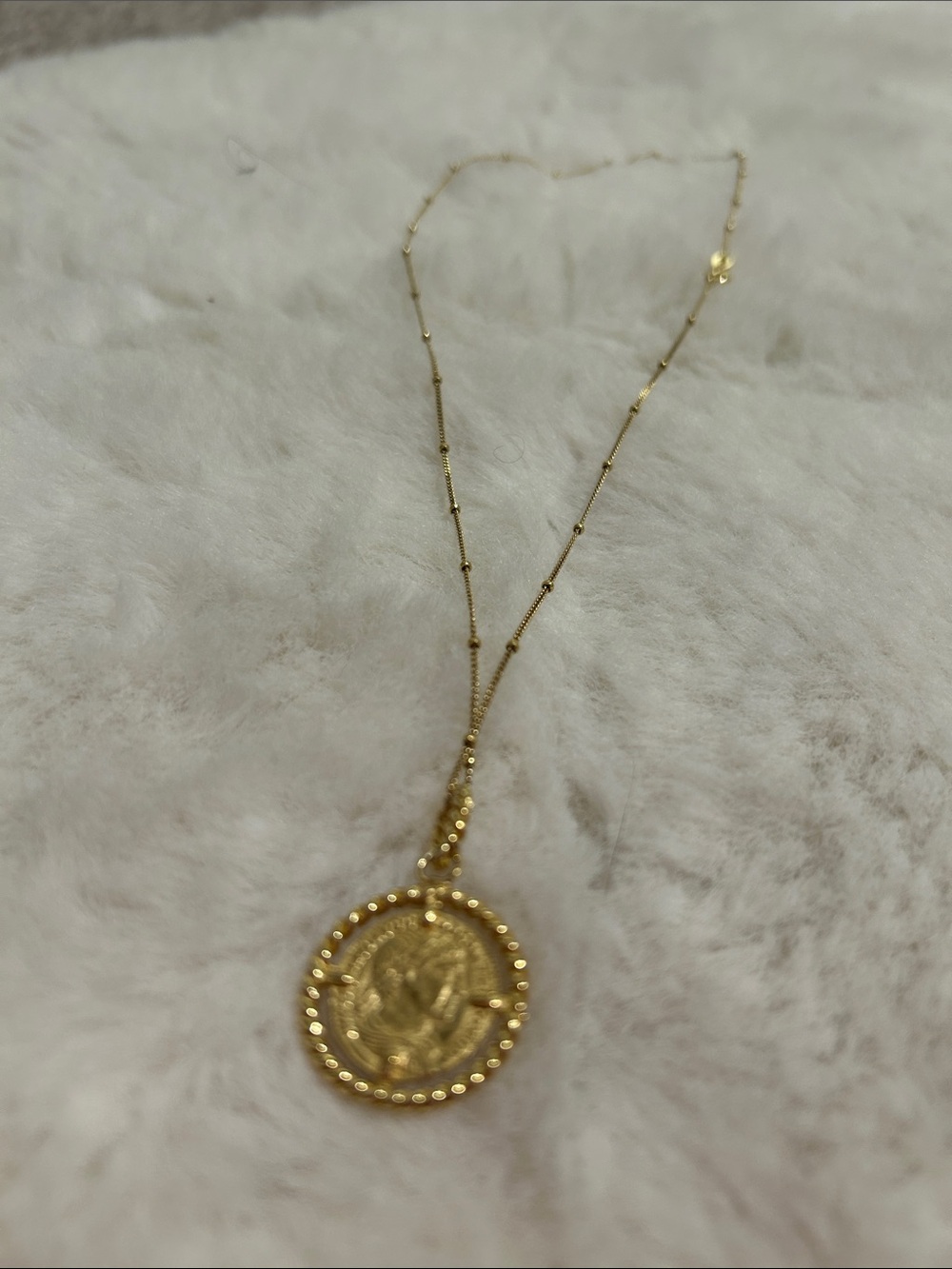 Gold Medallion Pendant Necklace - Women's Jewelry